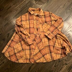 Free People We the Free Kalli Plaid buttondown